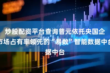 炒股配资平台查询普元依托央国企市场占有率领先的“易数”智能数据中台