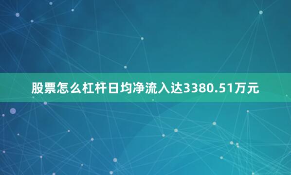 股票怎么杠杆日均净流入达3380.51万元